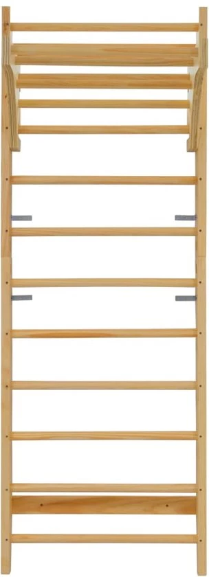 VidaXL Wandklimrek 80x55x220 Cm Hout 3 VidaXL Wandklimrek 80x55x220 Cm Hout - Afbeelding 3