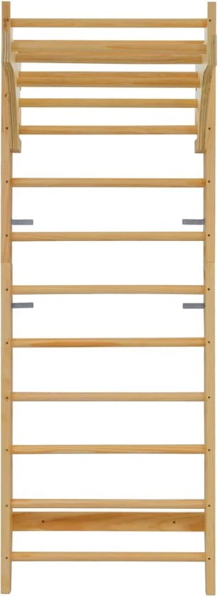VidaXL Wandklimrek 80x55x220 Cm Hout 3 VidaXL Wandklimrek 80x55x220 Cm Hout - Afbeelding 3