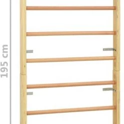 VidaXL Wandklimrek 80x15,8x195 Cm Hout 21 VidaXL Wandklimrek 80x15,8x195 Cm Hout -babygyms Winkel 351x840 2