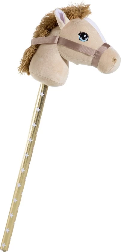 Merkloos Pluche Stokpaardje Beige 70 Cm - Speelgoed Pony / Paard Stokpaardjes Met Zwarte Manen 1 Merkloos Pluche Stokpaardje Beige 70 Cm - Speelgoed Pony / Paard Stokpaardjes Met Zwarte Manen