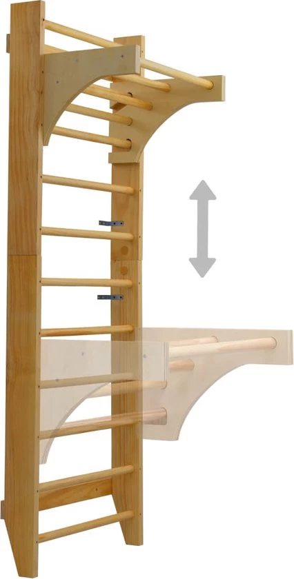 VidaXL Wandklimrek 80x55x220 Cm Hout 9 VidaXL Wandklimrek 80x55x220 Cm Hout - Afbeelding 9