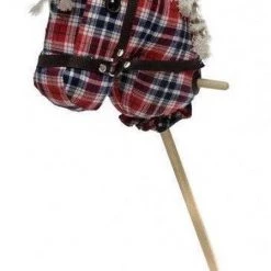 Merkloos Angel Toys Stokpaardje Met Geluid Geruit Rood/Zwart - Speelgoed - Dieren