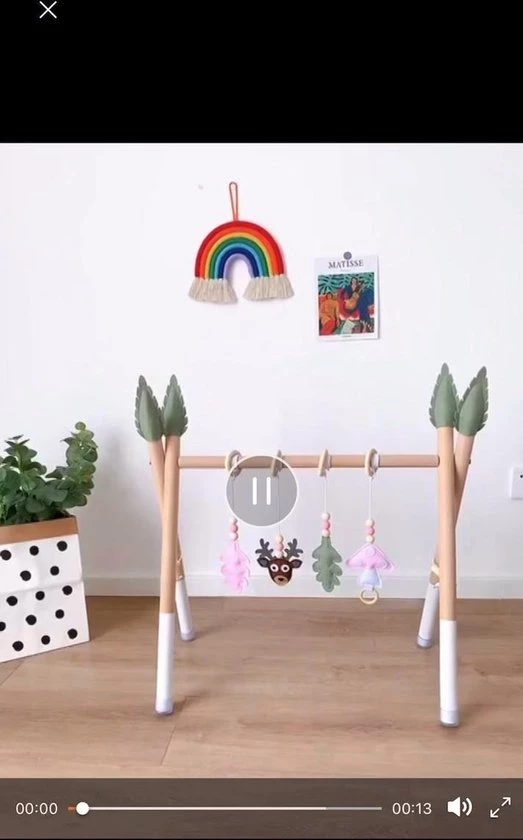 Merkloos Babygym Hout Zwart 2 Merkloos Babygym Hout Zwart - Afbeelding 2