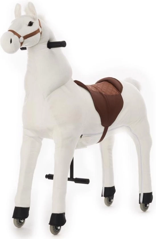 Animal Riding Paard Snowy Wit X-Large - Rijdend Paardenspeelgoed - Paardenspeelgoed - Zadelhoogte 78 CM - Verstelbaar Pedaal 3 Standen - Afneembaar Zadel. 1 Animal Riding Paard Snowy Wit X-Large - Rijdend Paardenspeelgoed - Paardenspeelgoed - Zadelhoogte 78 CM - Verstelbaar Pedaal 3 Standen - Afneembaar Zadel.