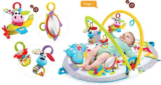 Yookidoo Baby Speelkleed Babysitter Gymotion Lay To Sit-Up Play Met Bogen 9 Yookidoo Baby Speelkleed Babysitter Gymotion Lay To Sit-Up Play Met Bogen - Afbeelding 9