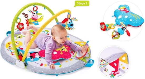 Yookidoo Baby Speelkleed Babysitter Gymotion Lay To Sit-Up Play Met Bogen 11 Yookidoo Baby Speelkleed Babysitter Gymotion Lay To Sit-Up Play Met Bogen - Afbeelding 11