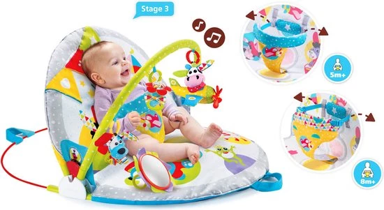 Yookidoo Baby Speelkleed Babysitter Gymotion Lay To Sit-Up Play Met Bogen 10 Yookidoo Baby Speelkleed Babysitter Gymotion Lay To Sit-Up Play Met Bogen - Afbeelding 10