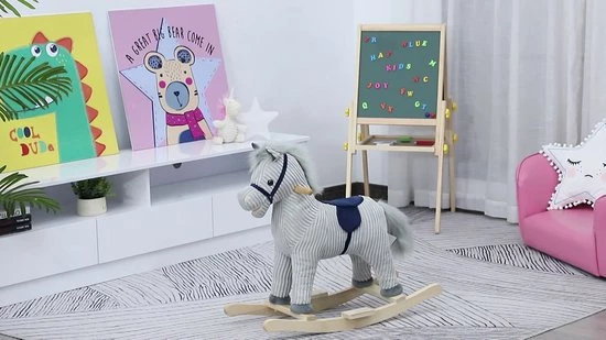 Zenzee Hobbeldier - Hobbelpaard - Paarden - Speelgoed Voor 36-72 Maanden - 65L X 32,5W X 61H Cm - Grijs 2 Zenzee Hobbeldier - Hobbelpaard - Paarden - Speelgoed Voor 36-72 Maanden - 65L X 32,5W X 61H Cm - Grijs - Afbeelding 2