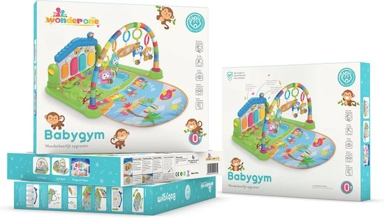 WonderOne - BabyGym | 3-in-1 Speelmat | Speelkleed | Speeltapijt | Baby Speelgoed | Activity Center | Met Boog – Piano – Extra Stevig 8 WonderOne - BabyGym | 3-in-1 Speelmat | Speelkleed | Speeltapijt | Baby Speelgoed | Activity Center | Met Boog – Piano – Extra Stevig - Afbeelding 8