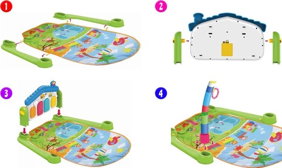 WonderOne - BabyGym | 3-in-1 Speelmat | Speelkleed | Speeltapijt | Baby Speelgoed | Activity Center | Met Boog – Piano – Extra Stevig 10 WonderOne - BabyGym | 3-in-1 Speelmat | Speelkleed | Speeltapijt | Baby Speelgoed | Activity Center | Met Boog – Piano – Extra Stevig - Afbeelding 10