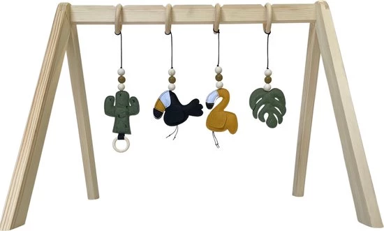 Skodie Babygym - Houten Baby Speelgoed - Handgemaakt - Speelboog - Duurzaam - Vanaf 0 Maanden 1 Skodie Babygym - Houten Baby Speelgoed - Handgemaakt - Speelboog - Duurzaam - Vanaf 0 Maanden