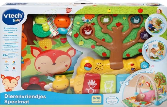 VTech Baby Dierenvriendjes Speelmat - Babygym - Interactief Speelgoed - 6 Tot 36 Maanden 3 VTech Baby Dierenvriendjes Speelmat - Babygym - Interactief Speelgoed - 6 Tot 36 Maanden - Afbeelding 3
