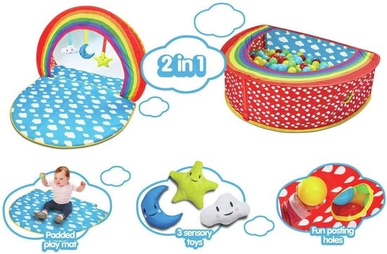Baby 2 In 1 Speelgym En Ballenbak Chad Valley Babygym Of Speelkleed 6 Baby 2 In 1 Speelgym En Ballenbak Chad Valley Babygym Of Speelkleed - Afbeelding 6