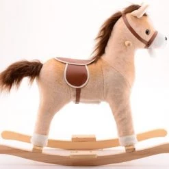 Johntoy Hobbelpaard Beige - Met Geluid