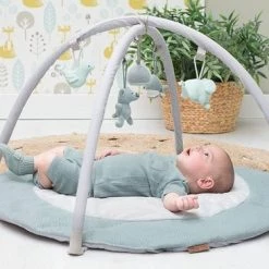 Baby's Only Rond Baby Speelkleed Met Boog - Baby Gym - Playmat - Speelmat - Stonegreen/Mint/Wit - 87 Cm - Gebreide Figuurtjes -babygyms Winkel 550x366 42