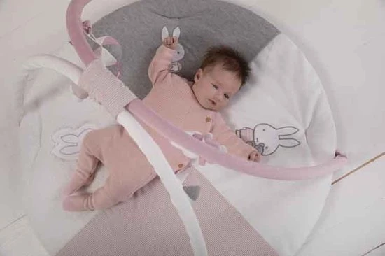 Nijntje Speelkleed Met Boog Pink Baby Rib 4 Nijntje Speelkleed Met Boog Pink Baby Rib - Afbeelding 4