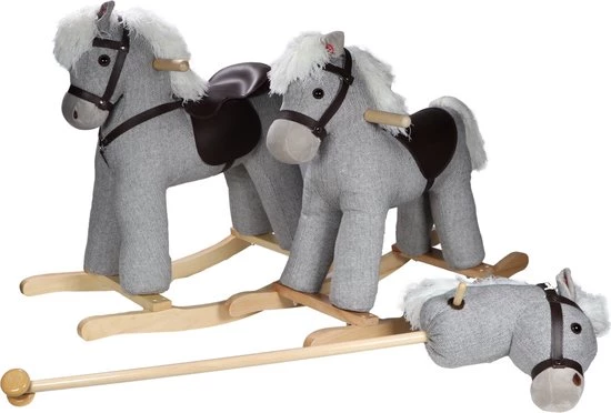 Tryco Milo Grijs Hobbelpaard 18m+ TR-120106 4 Tryco Milo Grijs Hobbelpaard 18m+ TR-120106 - Afbeelding 4