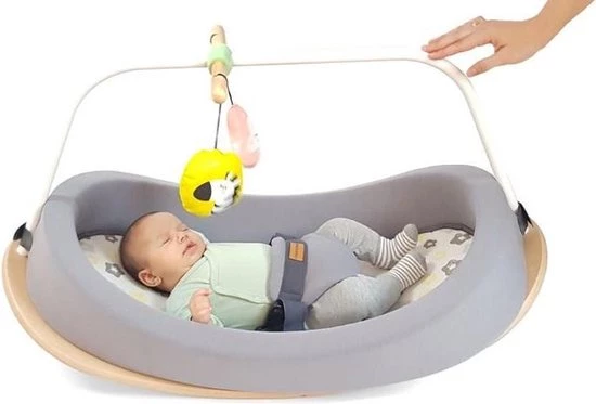 Mamatoyz Babygym - Loop 3-in-1 - Katoen/hout - 90 X 50 Cm - Grijs 5 Mamatoyz Babygym - Loop 3-in-1 - Katoen/hout - 90 X 50 Cm - Grijs - Afbeelding 5