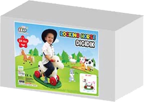 Akar Toys - Rocking Horse – Speelgoed/ Speelgoed 2 Jaar – Hobbelpaard / Hobbeldier / Schommelpaard - Wit/Groen/Rood – 49x57cm 5 Akar Toys - Rocking Horse – Speelgoed/ Speelgoed 2 Jaar – Hobbelpaard / Hobbeldier / Schommelpaard - Wit/Groen/Rood – 49x57cm - Afbeelding 5