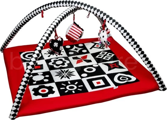 BabySenses For BestCare Contrasterende Educatieve Premium Babymat - Vormen | Rood, Zwart En Wit | 77x77x40cm | + 0m | Montessori Speelgoed | 100% Katoen | Machine Wasbaar | Oeko Tex Standard 100 1 BabySenses For BestCare Contrasterende Educatieve Premium Babymat - Vormen | Rood, Zwart En Wit | 77x77x40cm | + 0m | Montessori Speelgoed | 100% Katoen | Machine Wasbaar | Oeko Tex Standard 100