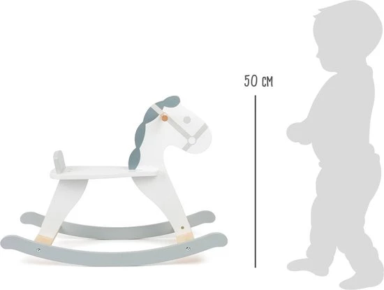 Merkloos Hobbelpaard Skandi Junior Hout 70 Cm Wit/grijs 4 Merkloos Hobbelpaard Skandi Junior Hout 70 Cm Wit/grijs - Afbeelding 4
