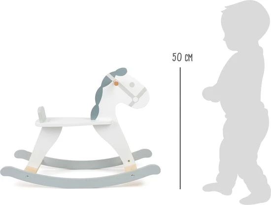 Merkloos Hobbelpaard Skandi Junior Hout 70 Cm Wit/grijs 6 Merkloos Hobbelpaard Skandi Junior Hout 70 Cm Wit/grijs - Afbeelding 6