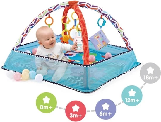 Easy Life Babygym - Speelkleed - Speeltapijt - Baby Speelgoed - Grijs 3 Easy Life Babygym - Speelkleed - Speeltapijt - Baby Speelgoed - Grijs - Afbeelding 3