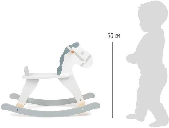 Merkloos Hobbelpaard Skandi Junior Hout 70 Cm Wit/grijs 7 Merkloos Hobbelpaard Skandi Junior Hout 70 Cm Wit/grijs - Afbeelding 7