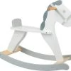 Merkloos Hobbelpaard Skandi Junior Hout 70 Cm Wit/grijs