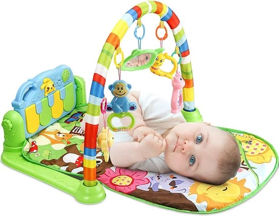 Deluxe HB Babygym - Zinaps Music Activity Mat, Baby Play Mat, Fitness Crawling Mat Met Soft Play Arch And Piano, Speel Boog Met 5 Verwijderbare Speelgoed Van 0 Maanden (groen) (WK 02129) 1 Deluxe HB Babygym - Zinaps Music Activity Mat, Baby Play Mat, Fitness Crawling Mat Met Soft Play Arch And Piano, Speel Boog Met 5 Verwijderbare Speelgoed Van 0 Maanden (groen) (WK 02129)