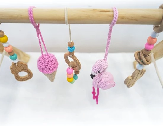 Louas Loua's Favorites Houten Babygym Roze Met Gehaakte En Houten Speeltjes - Gehaakte - Babyspeelgoed - Baby Speelgoed 0 Jaar - Babygym Hout - Baby Gym - Flamingo - Baby Speelrek - Baby Rek 6 Louas Loua's Favorites Houten Babygym Roze Met Gehaakte En Houten Speeltjes - Gehaakte - Babyspeelgoed - Baby Speelgoed 0 Jaar - Babygym Hout - Baby Gym - Flamingo - Baby Speelrek - Baby Rek - Afbeelding 6