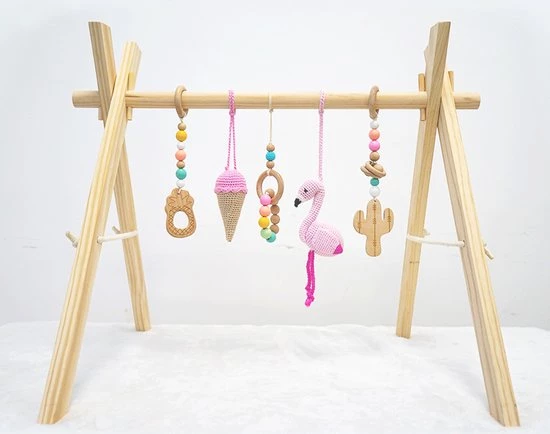 Louas Loua's Favorites Houten Babygym Roze Met Gehaakte En Houten Speeltjes - Gehaakte - Babyspeelgoed - Baby Speelgoed 0 Jaar - Babygym Hout - Baby Gym - Flamingo - Baby Speelrek - Baby Rek 1 Louas Loua's Favorites Houten Babygym Roze Met Gehaakte En Houten Speeltjes - Gehaakte - Babyspeelgoed - Baby Speelgoed 0 Jaar - Babygym Hout - Baby Gym - Flamingo - Baby Speelrek - Baby Rek