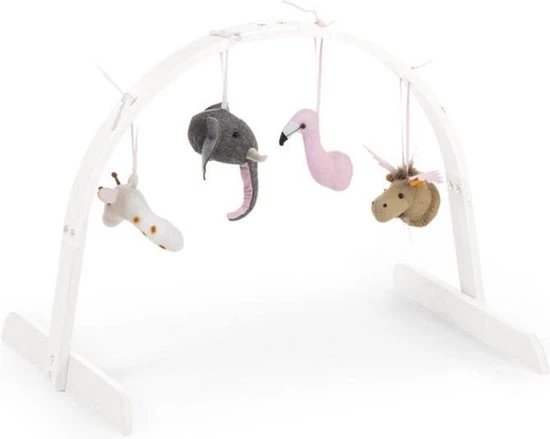 Childhome Baby Gym Universeel Rond - Hout - Wit 2 Childhome Baby Gym Universeel Rond - Hout - Wit - Afbeelding 2