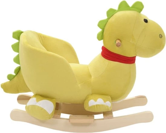 VidaXL Hobbeldier Draak Met Rugleuning 60x32x53 Cm Pluche Limegroen 4 VidaXL Hobbeldier Draak Met Rugleuning 60x32x53 Cm Pluche Limegroen - Afbeelding 4