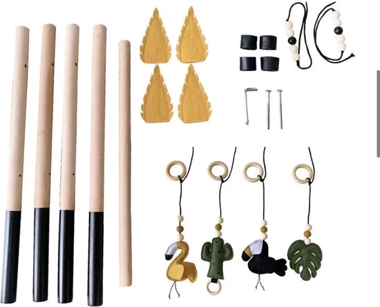 Merkloos Babygym Hout Zwart 3 Merkloos Babygym Hout Zwart - Afbeelding 3