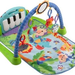 Fisher-Price Trappel En Speel-Piano - Speelmat Met Piano En 5 Speeltjes - Blauw