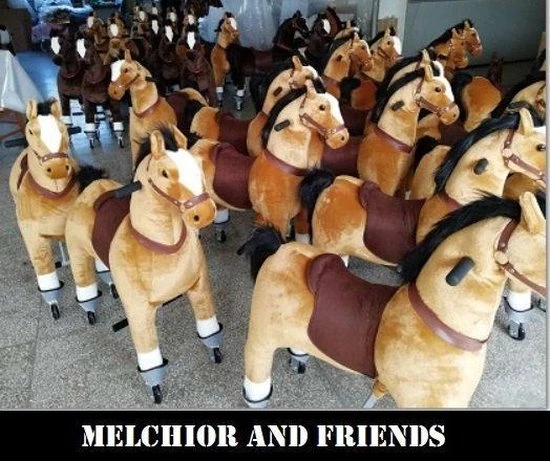 Kids-Horse Rijdend Speelgoed Paard - Melchoir TB-2007M - Bruin 4 Kids-Horse Rijdend Speelgoed Paard - Melchoir TB-2007M - Bruin - Afbeelding 4