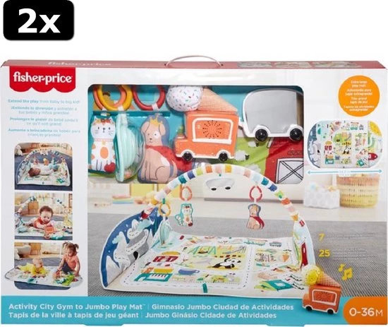 2x Fisher-Price City Activity Center Met Jumbo Speelmat 7 2x Fisher-Price City Activity Center Met Jumbo Speelmat - Afbeelding 7