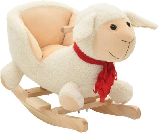 VidaXL Hobbeldier Schaap Met Rugleuning 60x32x50 Cm Pluche Wit 1 VidaXL Hobbeldier Schaap Met Rugleuning 60x32x50 Cm Pluche Wit
