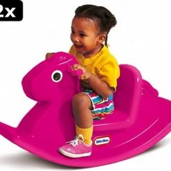 2x Little Tikes 1673 Hobbelpaard Roze