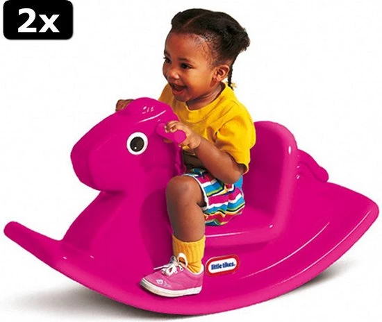2x Little Tikes 1673 Hobbelpaard Roze 1 2x Little Tikes 1673 Hobbelpaard Roze