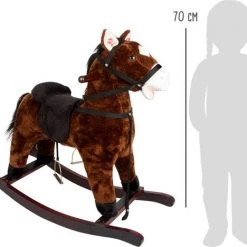 Small Foot Company Small Foot Hobbelpaard Junior 74 X 30 Cm Plunche/staal/hout Bruin -babygyms Winkel 550x468 6