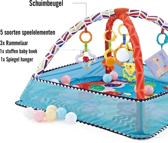 Easy Life Babygym - Speelkleed - Speeltapijt- Baby Speelgoed - Blauw 7 Easy Life Babygym - Speelkleed - Speeltapijt- Baby Speelgoed - Blauw - Afbeelding 7