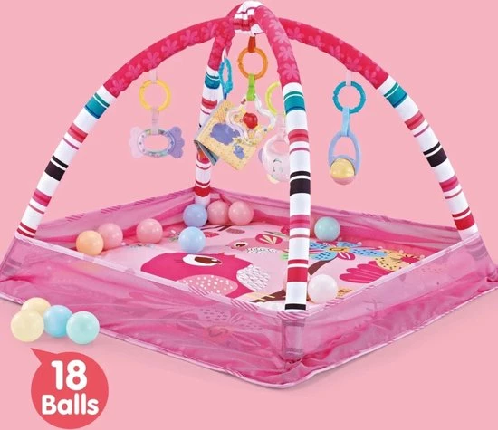 Easy Life Babygym - Speelkleed - Speeltapijt - Baby Speelgoed - Roze 1 Easy Life Babygym - Speelkleed - Speeltapijt - Baby Speelgoed - Roze