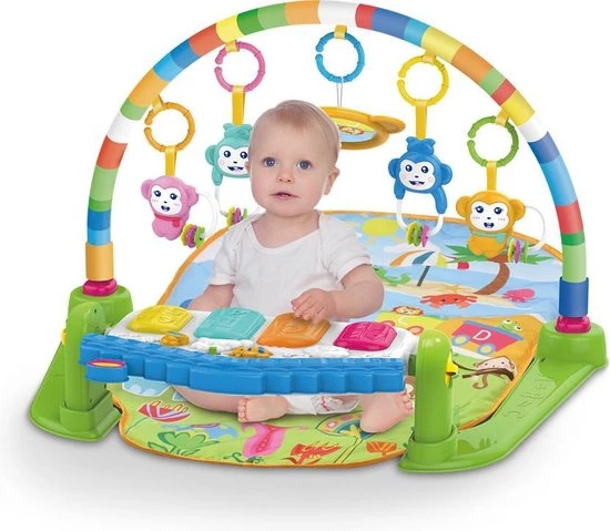 WonderOne - BabyGym | 3-in-1 Speelmat | Speelkleed | Speeltapijt | Baby Speelgoed | Activity Center | Met Boog – Piano – Extra Stevig 2 WonderOne - BabyGym | 3-in-1 Speelmat | Speelkleed | Speeltapijt | Baby Speelgoed | Activity Center | Met Boog – Piano – Extra Stevig - Afbeelding 2