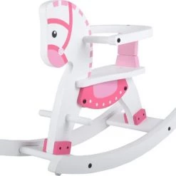 Bandits & Angels Houten Hobbelpaard Met Beugel Wit - Roze 11 Bandits & Angels Houten Hobbelpaard Met Beugel Wit - Roze -babygyms Winkel 550x482 9