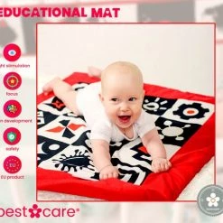 BabySenses For BestCare Contrasterende Educatieve Premium Babymat - Vormen | Rood, Zwart En Wit | 77x77x40cm | + 0m | Montessori Speelgoed | 100% Katoen | Machine Wasbaar | Oeko Tex Standard 100 10 BabySenses For BestCare Contrasterende Educatieve Premium Babymat - Vormen | Rood, Zwart En Wit | 77x77x40cm | + 0m | Montessori Speelgoed | 100% Katoen | Machine Wasbaar | Oeko Tex Standard 100 -babygyms Winkel 550x487 4