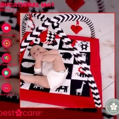 BabySenses For BestCare Contrasterende Educatieve Premium Babymat - Dieren | Rood, Zwart En Wit | 77x77x40cm | + 0m | Montessorispeelgoed | 100% Katoen | Machinewasbaar | Oeko Tex Standard 100 11 BabySenses For BestCare Contrasterende Educatieve Premium Babymat - Dieren | Rood, Zwart En Wit | 77x77x40cm | + 0m | Montessorispeelgoed | 100% Katoen | Machinewasbaar | Oeko Tex Standard 100 -babygyms Winkel 550x487 9