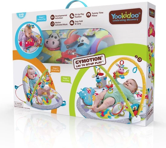 Yookidoo Baby Speelkleed Babysitter Gymotion Lay To Sit-Up Play Met Bogen 3 Yookidoo Baby Speelkleed Babysitter Gymotion Lay To Sit-Up Play Met Bogen - Afbeelding 3