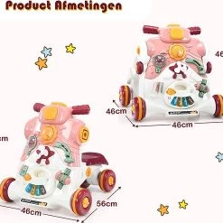 FURNIBELLA - 3-in-1 Baby Zit-naar-Stand Loper, Kinderen Activiteitencentrum, Peuter Wandelwagen, Autorijden, Interactieve Loper, Activiteit Leren Loper Voor Jongen / Meisje, Vroege Ontwikkeling Speelgoed Voor Baby's Op 6-36 Maanden (Roze) 15 FURNIBELLA - 3-in-1 Baby Zit-naar-Stand Loper, Kinderen Activiteitencentrum, Peuter Wandelwagen, Autorijden, Interactieve Loper, Activiteit Leren Loper Voor Jongen / Meisje, Vroege Ontwikkeling Speelgoed Voor Baby's Op 6-36 Maanden (Roze) -babygyms Winkel 550x494 1